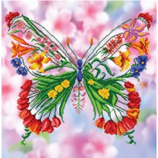 Схема для вышивки бисером "Цветочная бабочка" (Схема или набор)